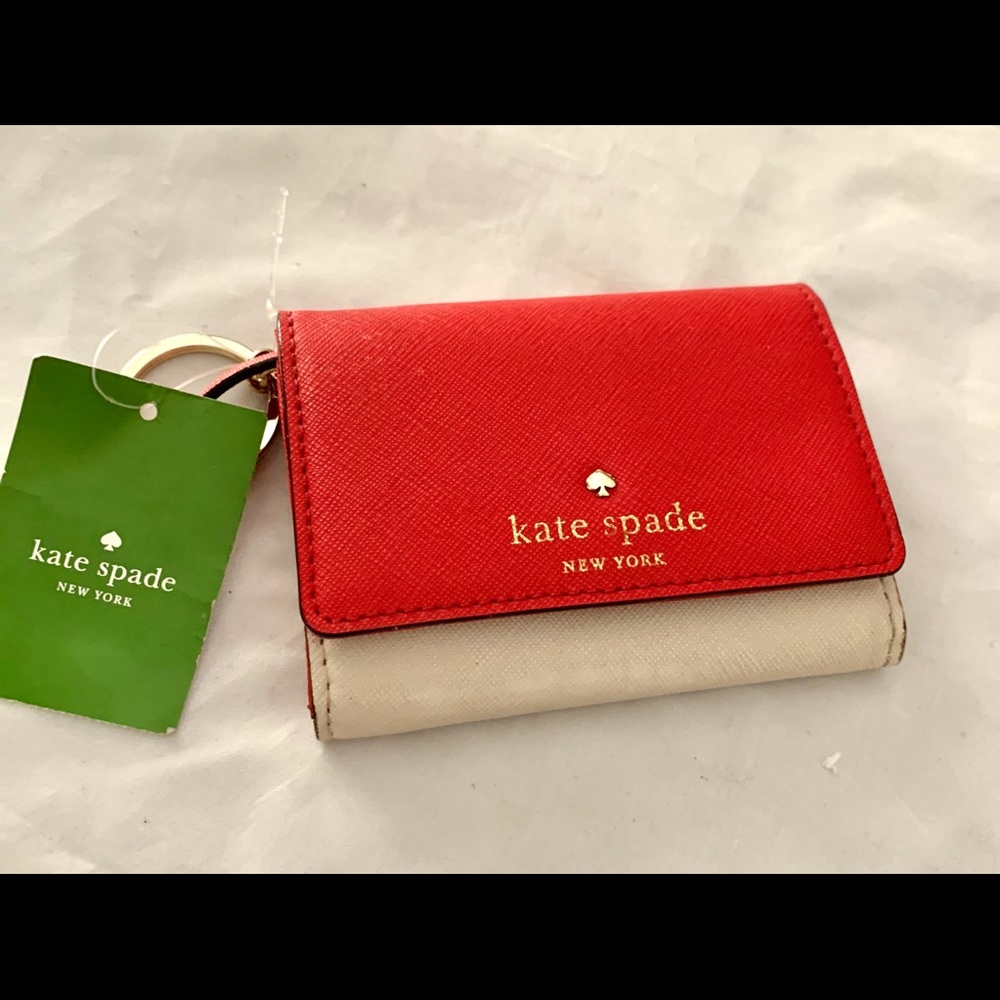 Kate Spade 2-tone key ring coin purse